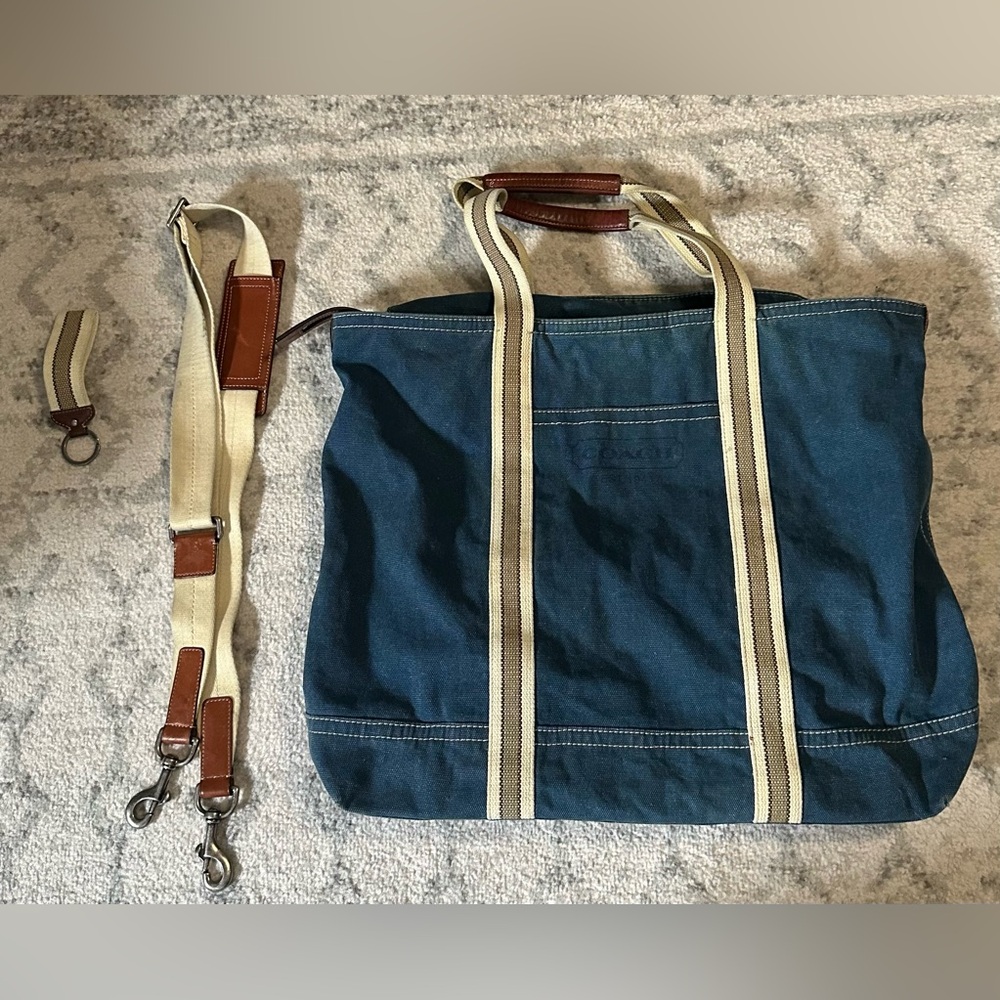 Vintage Coach Denim Tote Bag